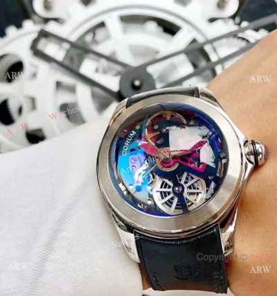 Best Replica Corum Bubble Skeleton Dreams color Face Watch 46mm